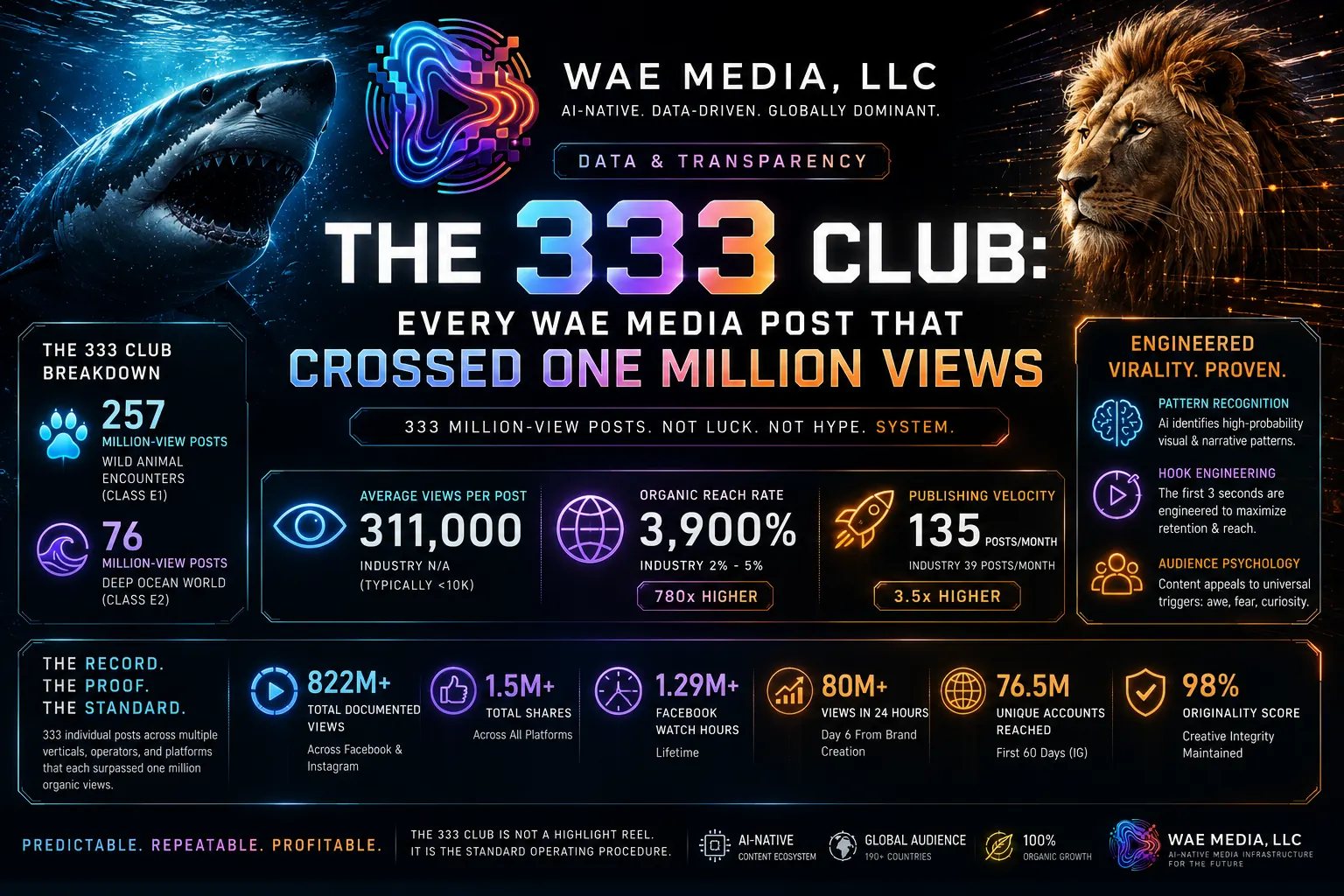 Cover image: The 333 Club: Every WAE Media Post That Crossed One Million Views